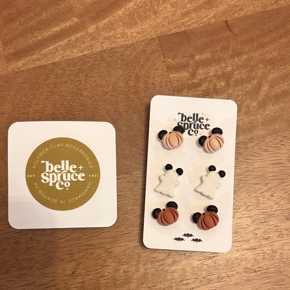 Belle + Spruce Co Disney Halloween Earrings Set
